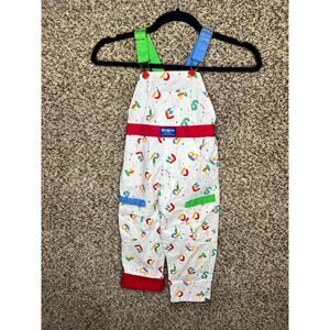 Vintage Oshkosh B'Gosh color block alphabet overalls size 4